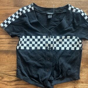 Rue21 Black Perforated Top